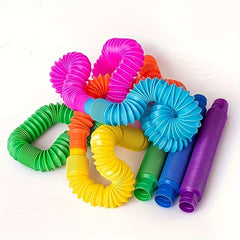 Colorful Telescoping Tubes Creative Toys for Kids Mixed Bright Colors
