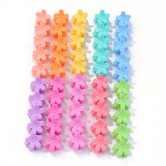50pcs Mini Flowers Hair Clip Set for Baby Girls