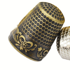 Metal Sewing Thimble Rings Hand DIY Red Bronze Shield