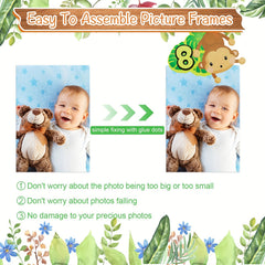1st Birthday Photo Banner Deer Forest Animal Party Decor