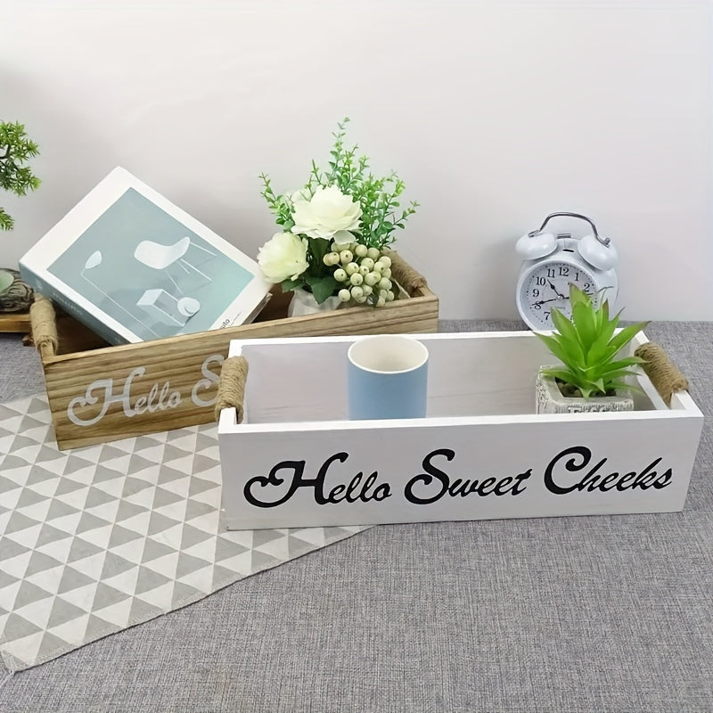 Toilet Tank Storage Box Wooden Bathroom Decor Box Rustic Toilet Paper Storage