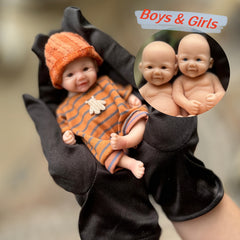 6" Silicone Boy Or Girl Reborn Dolls Detailed Full Body Soft Solid Silicone