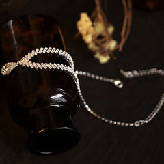 Rhinestone Necklace Earrings Set Women's Jewelry Accessories