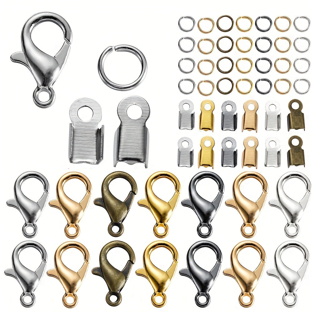 80Pcs Alloy Lobster Clasp Jump Rings Set for DIY Jewelry