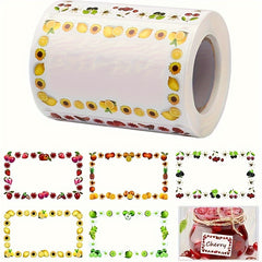 250 Colored Border Name Stickers Roll