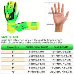 Soccer Goalie Gloves Strong Grip Green