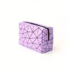 Geometric Pattern Cosmetic Pouch Lightweight Zipper Bag for Travel Makeu...