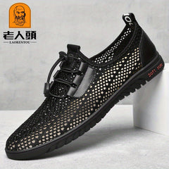 LAORENTOU Men's Hollow Out Shoes Spring Summer
