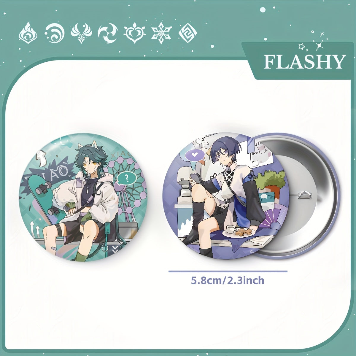 Game Cartoon Badges Character Figure Anime Pendant Decoration
