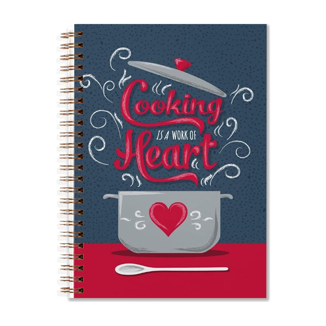 Cooking is a Work of Heart Notebook 13 97x21 08cm Dotted Lines 50 Pages