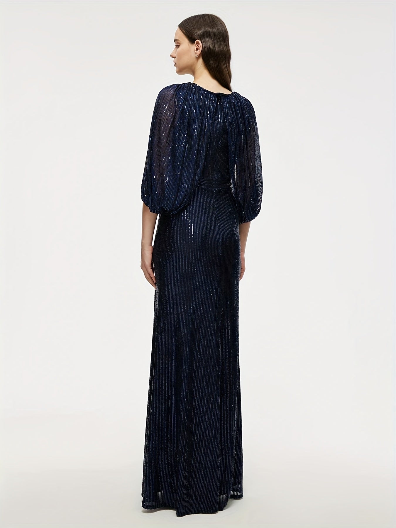 V neck Sequined Dress For Wedding Party
