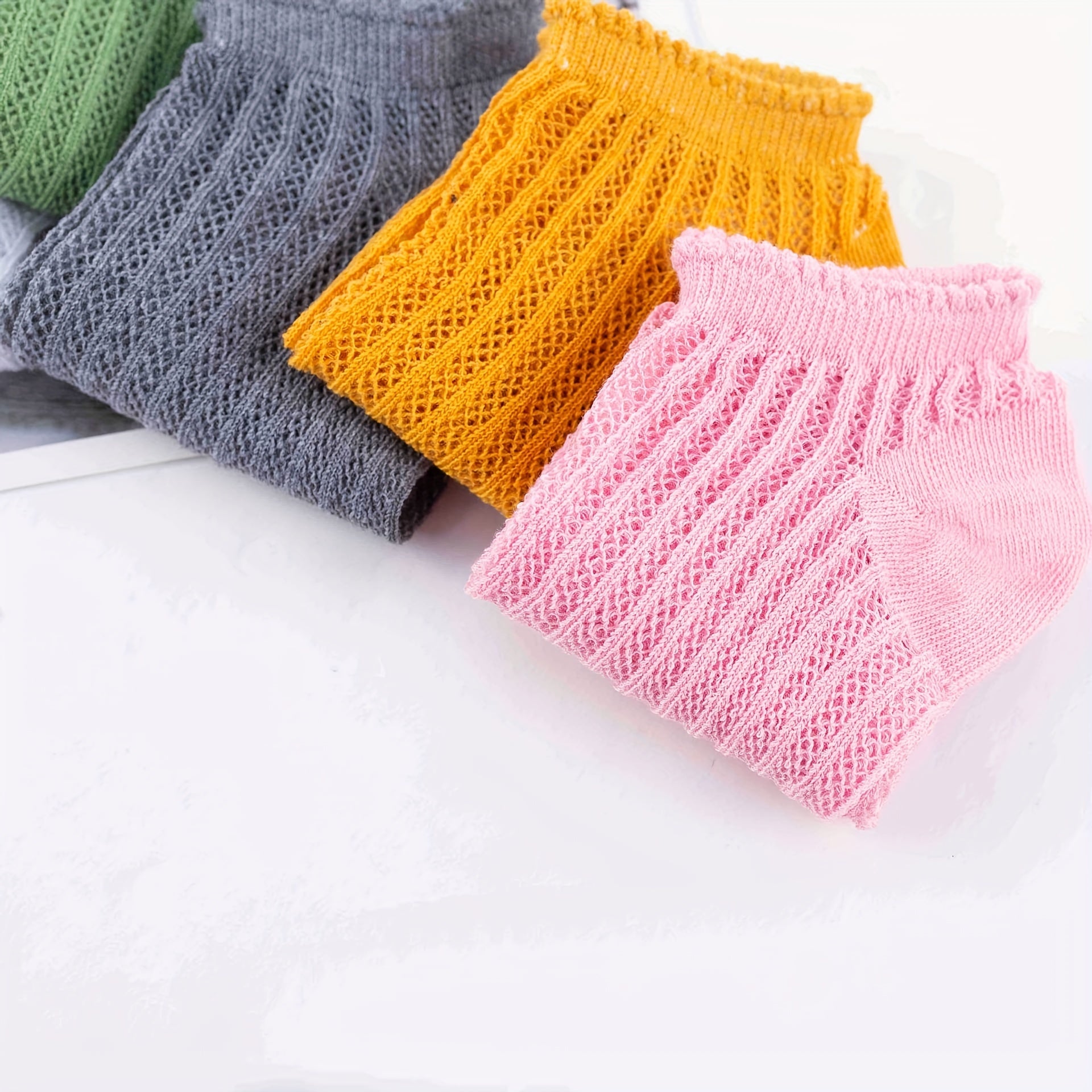 Girls Kids Mesh Breathable Low Cut Ankle Socks