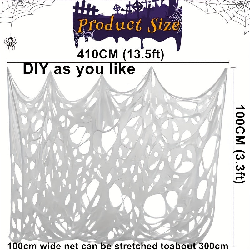 Giant Spider Web Halloween Decorations 350sqft Stretchy Webbing Indoor Outdoor