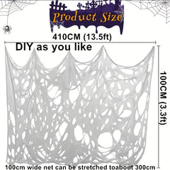 Giant Spider Web Halloween Decorations 350sqft Stretchy Webbing Indoor Outdoor