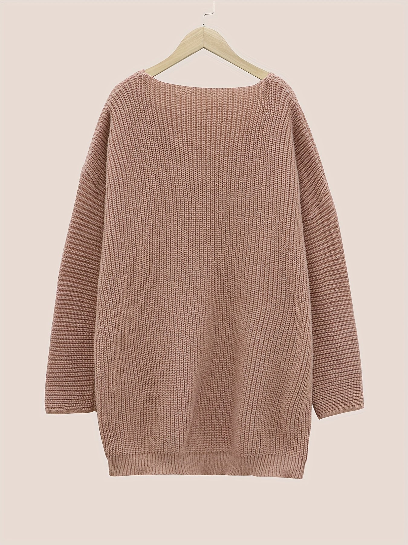  V Neck Casual Sweater Long Sleeve Jumper
