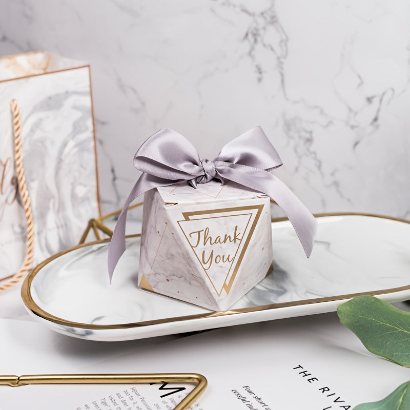 10pcs Wedding Candy Box With Bowknot for Thanksgiving