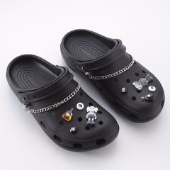 10pcs Mini Drink Bottle Shoe Charm Chain Clogs Buckle Sandal Slipper