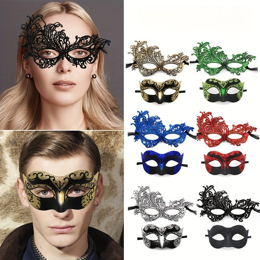Colorful Lace Eye Mask Gothic Half Face Decorative Costume Mask