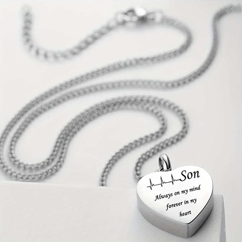 Dad Heart Cremation Urn Necklace For Ashes