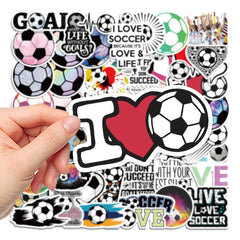 Set of 50 Unique Football Stickers for Water Bottles Helmets Luggage & More