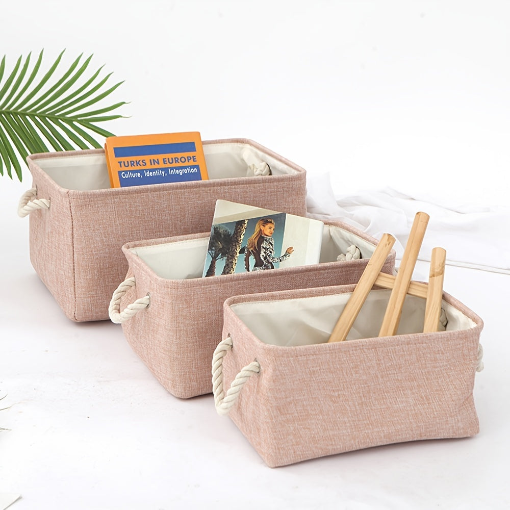 Modern Linen Storage Basket for Books or Toys
