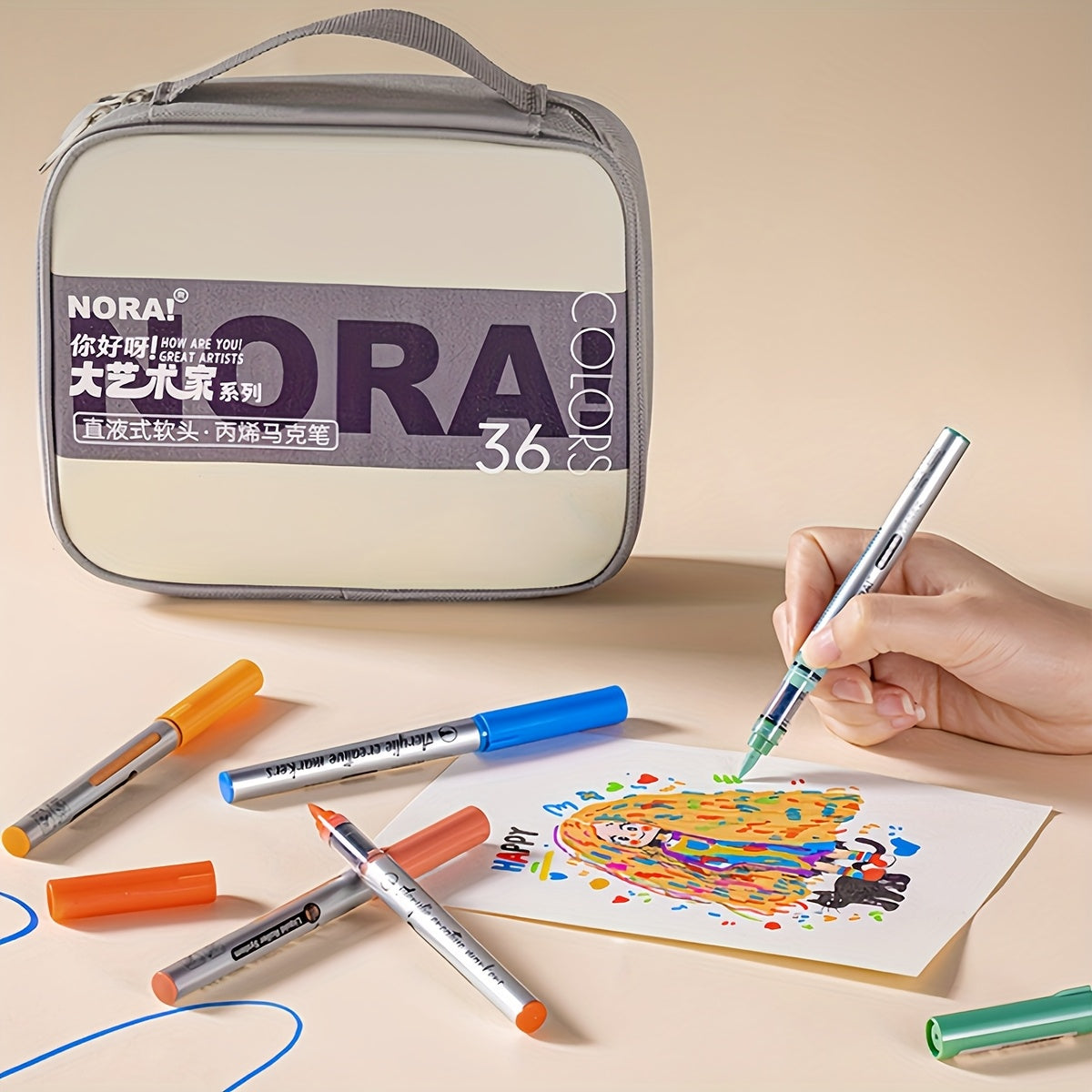 Soft Tip Permanent Art Pens Fine Brush Ink for Sketching and Painting