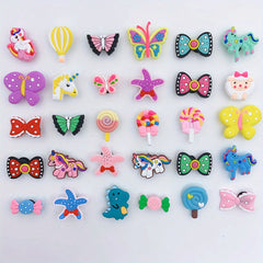 30pcs Cartoon Shoe Charm PVC Rubber Shoe Buckle Clogs DIY Accessories