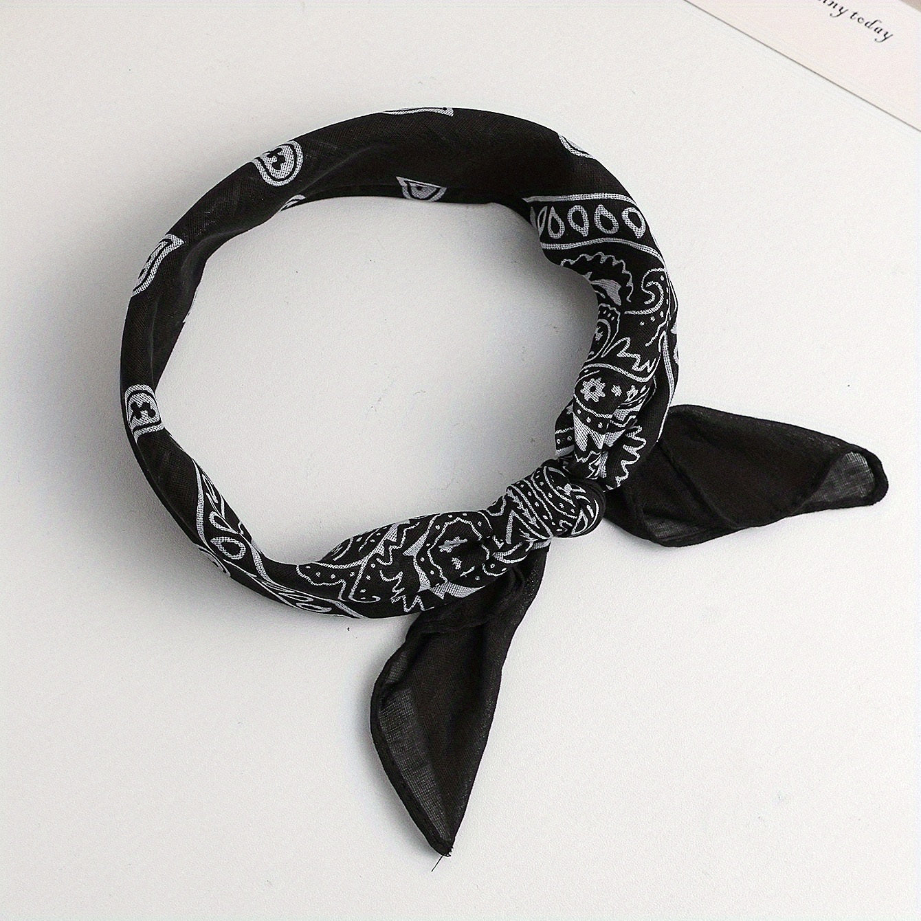 Boho Paisley Pattern Bandana Square Scarf Hair Accessories
