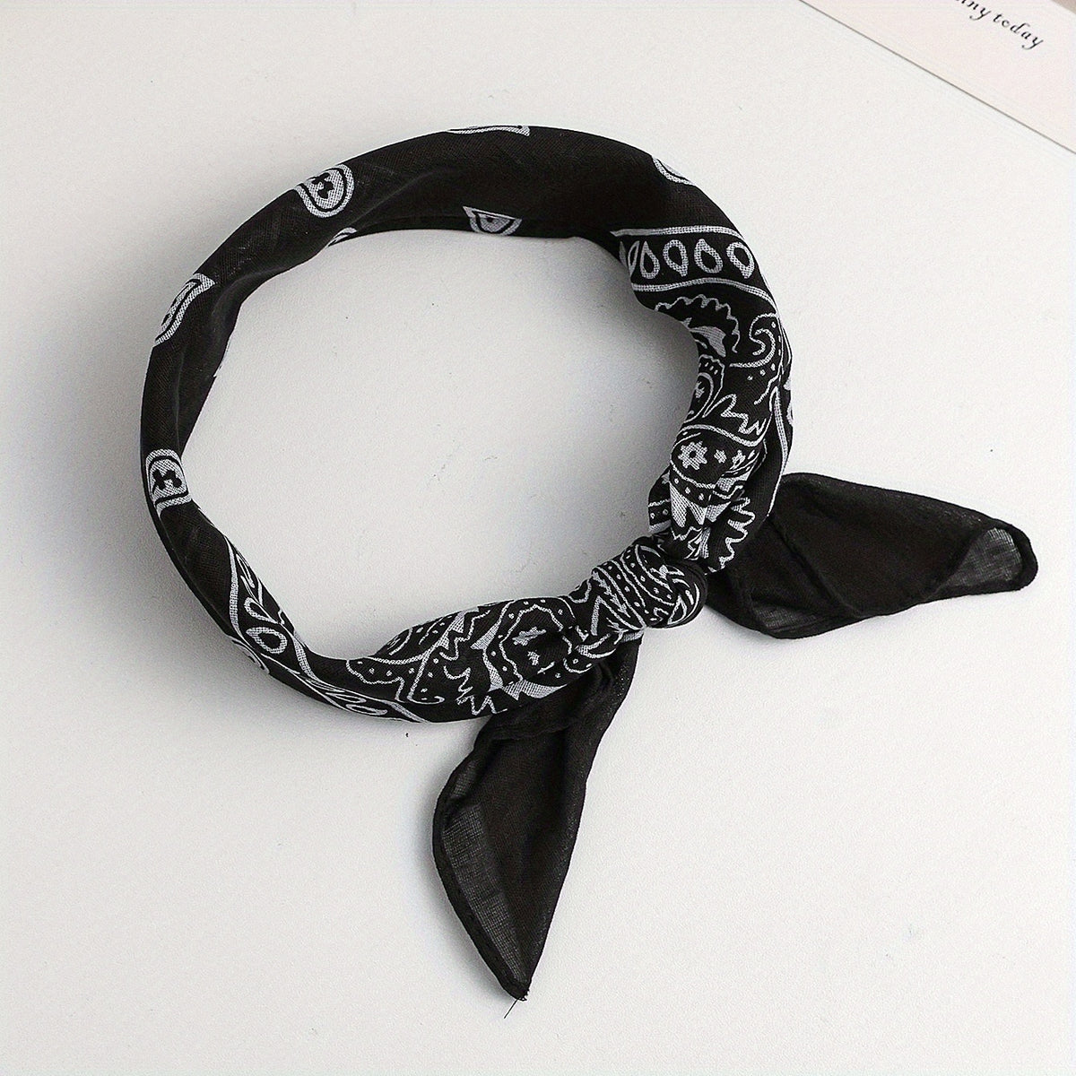 Boho Paisley Pattern Bandana Square Scarf Hair Accessories