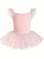 Girls 93 Cotton Sequin Trim Tutu Ballet Leotard Dance Suit