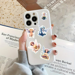 16pcs Retro Flower Fairy Elf Stickers Scrapbook Journal Supplies