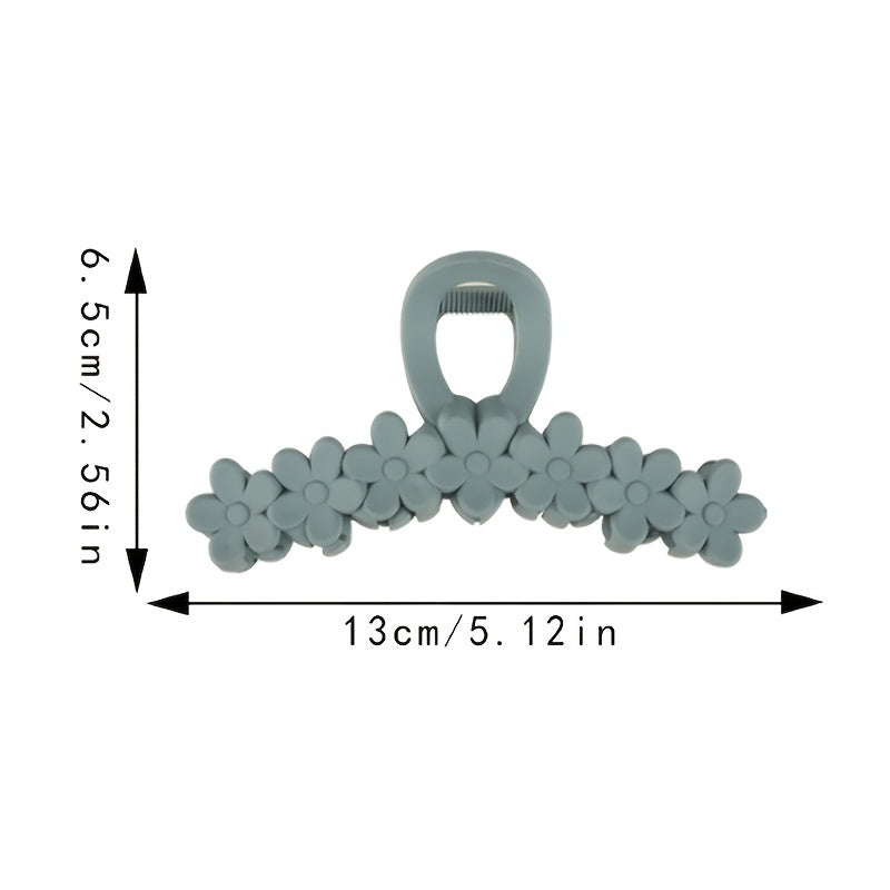Matte Hair Claw Clips Strong Hold Clamps Flower Hair Styling