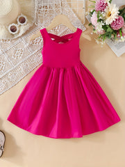 Girls Crisscross Back Vacation Dress