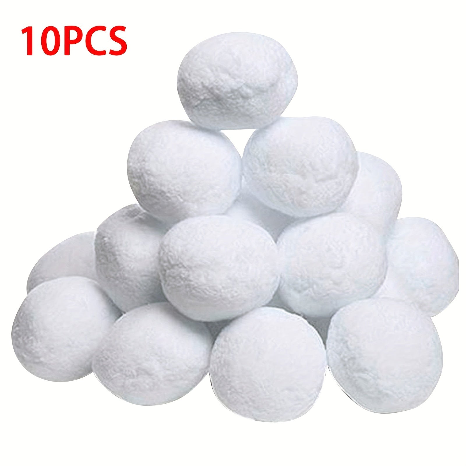 Set of 50 Artificial Snowballs for Outdoor Snow Play and Christmas Tree Decor