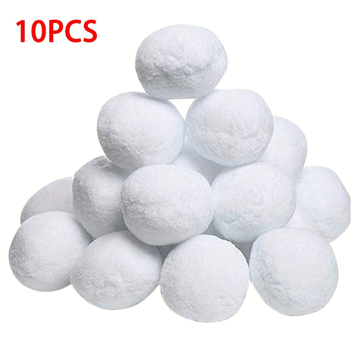 Set of 50 Artificial Snowballs for Outdoor Snow Play and Christmas Tree Decor