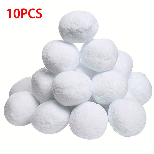 Set of 50 Artificial Snowballs for Outdoor Snow Play and Christmas Tree Decor