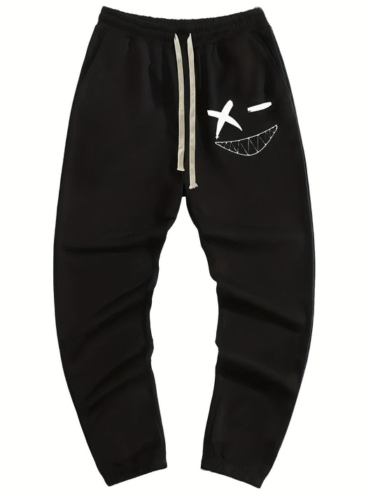 Grimace Pattern Joggers Men's Casual Loose Fit Stretch Waist Pants