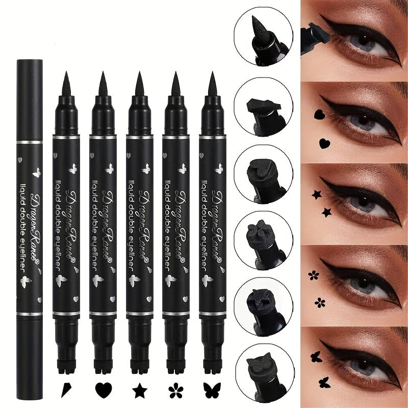Double Ended Eyeliner Liquid Pen Waterproof Easy Applying Lazy Makeup