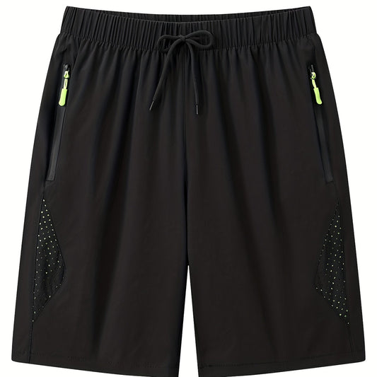 Quick Dry Drawstring Shorts with Zip Pockets Men s Casual Breathable Nylon Short