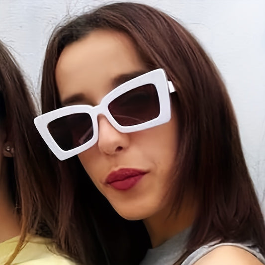 Y2K Square Sunglasses Hiphop Block Glasses UV400
