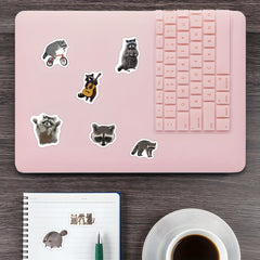 500 Cartoon Raccoon Vinyl Stickers Self Adhesive Decals for Scrapbooking