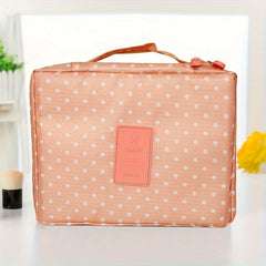 Floral Print Cosmetic Bag Travel Toiletry Makeup Zipper Bag