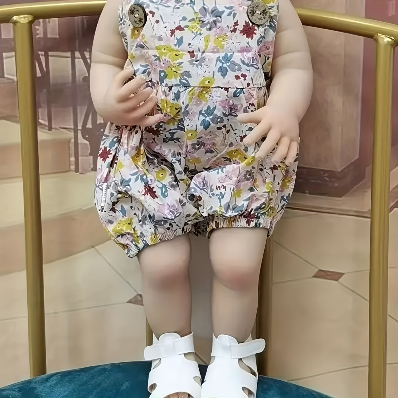 22" Soft Touch Full Vinyl Reborn Baby Smiling Girl Doll
