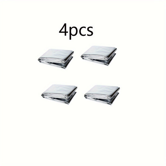 4pcs Mylar Emergency Blankets for Camping Hiking First Aid