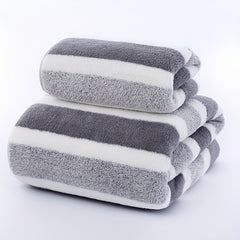 2pcs Coral Velvet Towel Set Quick Drying Soft Towel Bath Towel