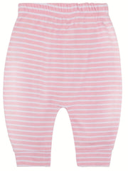 2 Pcs Comfy 100% Cotton Pants For Baby Girls 3-6 Months