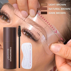 Eyebrow Shaping Kit with Powder, Brush, Stencil - Long Lasting Enhancers