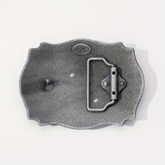 Vintage Flower Engraved Western Belt Buckle