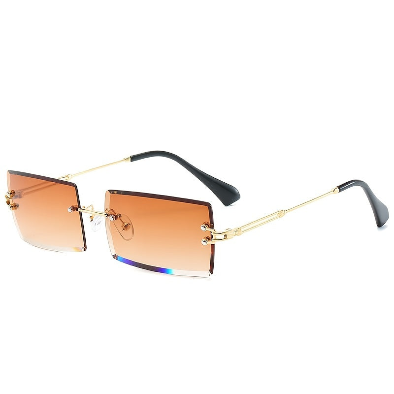 Rimless Rectangle Sunglasses UV400 Sun Glasses