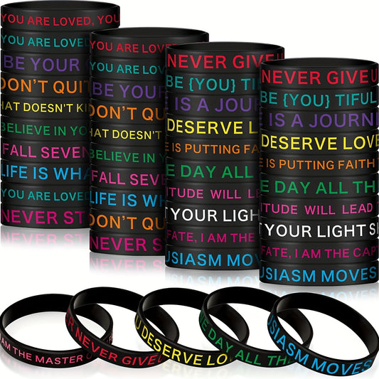 Motivational Silicone Bracelet for Sports and Fitness